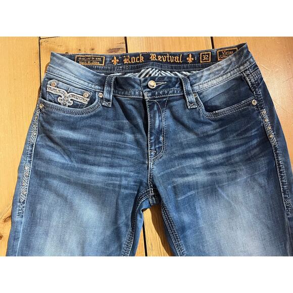 Rock Revival Women's Vivian Skinny Jeans. Bling. Studs. Size 32 - Picture 4 of 8
